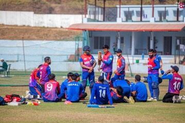 यसरी गर्दै छ नेपाली क्रिकेट टिम अभ्यास (फाेटाे फिचर)